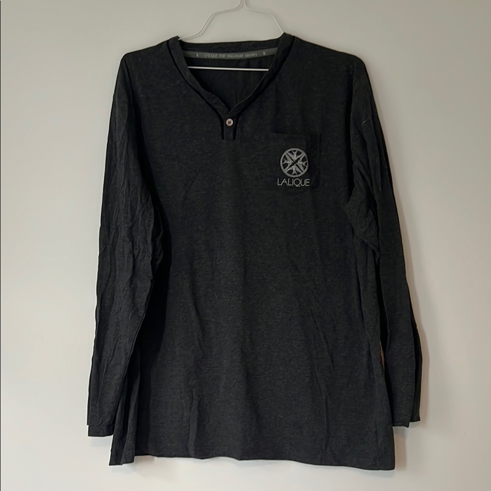 Lalique For Singapore Airlines Black Long Sleeve Pajama Set